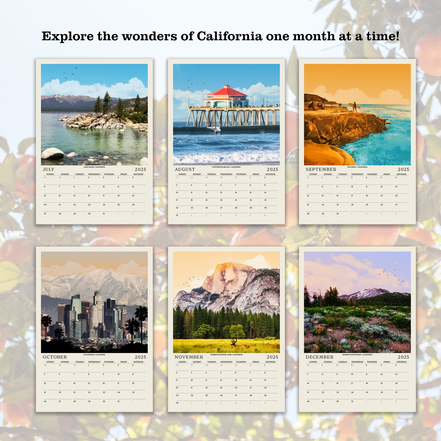 2025 California City Calendar