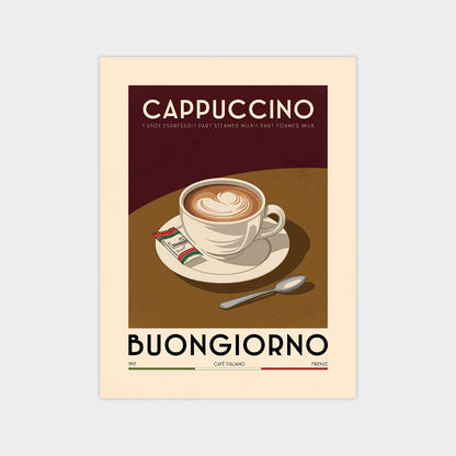 Cappuccino - Vintage Coffee Poster