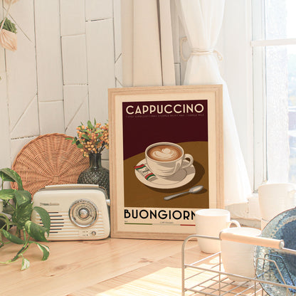 Cappuccino - Vintage Coffee Poster