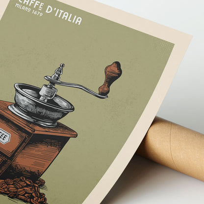 Coffee Grinder - Vintage Coffee Poster