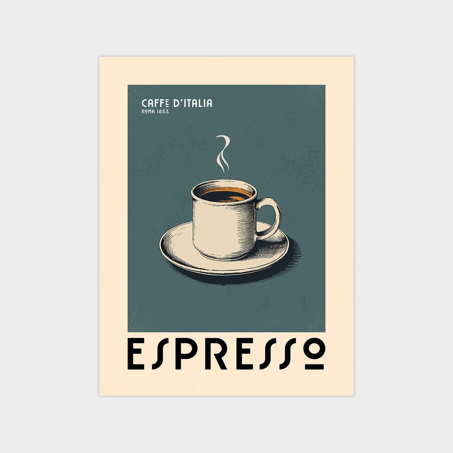 Espresso Sketch - Vintage Coffee Poster