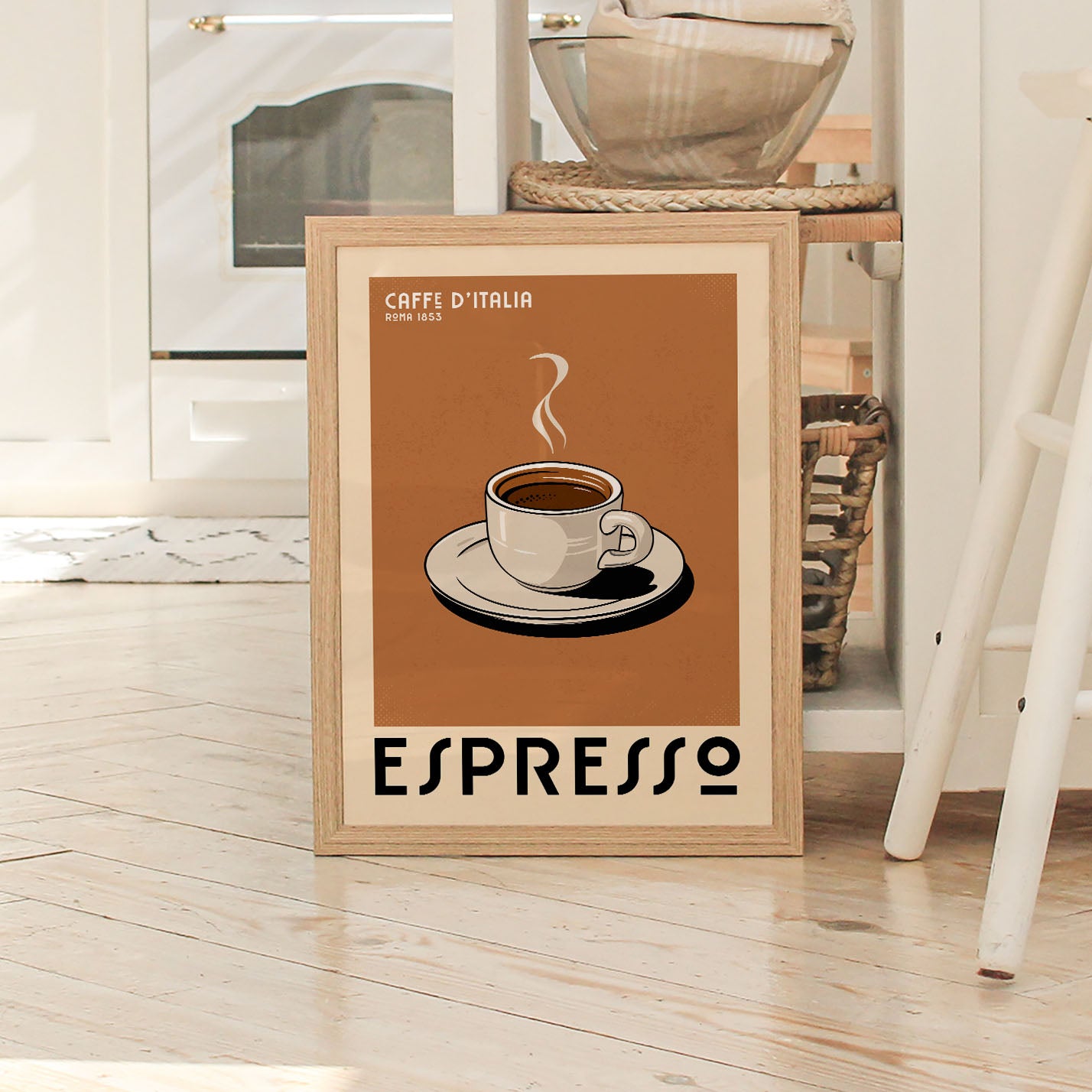 Espresso Simple - Vintage Coffee Poster