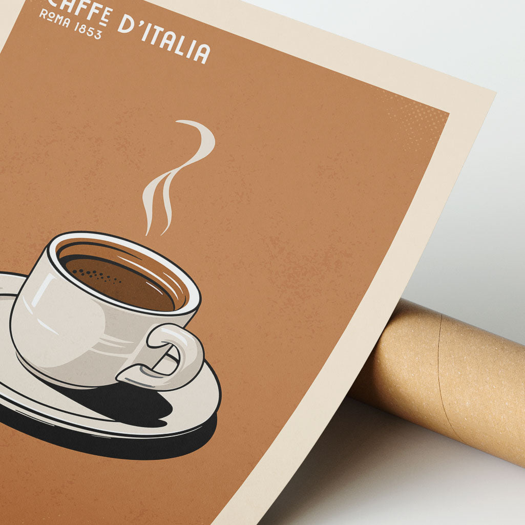 Espresso Simple - Vintage Coffee Poster