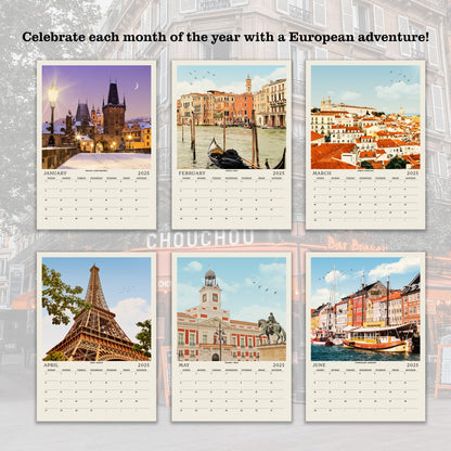 2025 European City Calendar