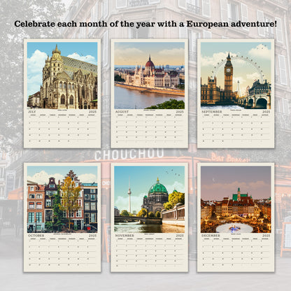 2025 European City Calendar