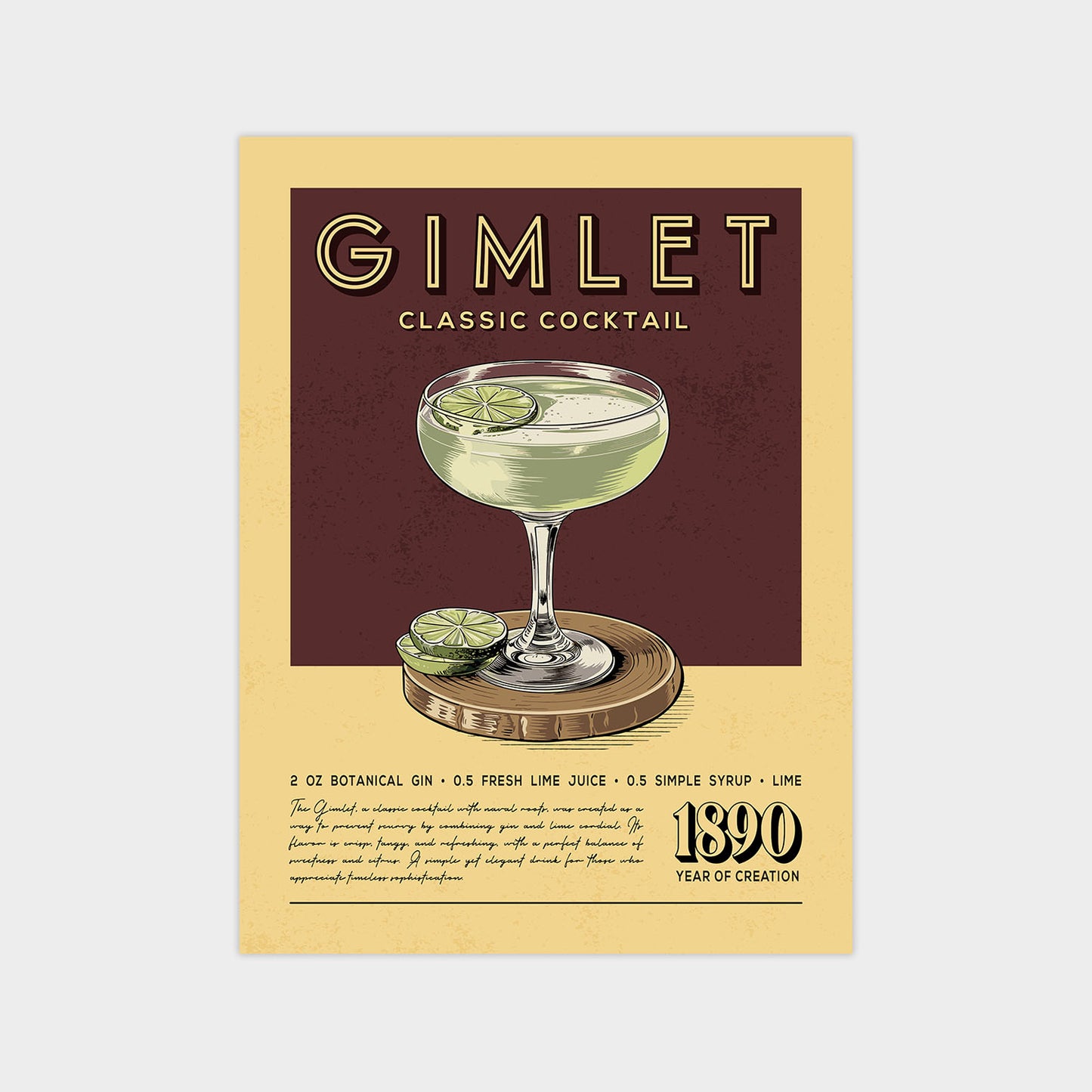 Gimlet - Classic Cocktail Poster