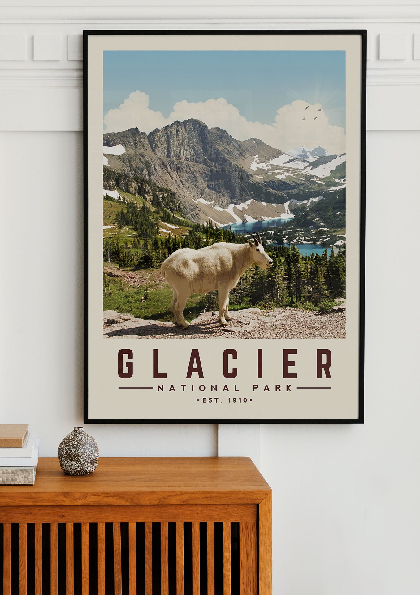 Glacier Minimalist National Park Poster