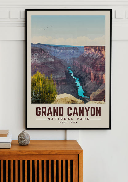 Grand Canyon Minimalist National Park Poster