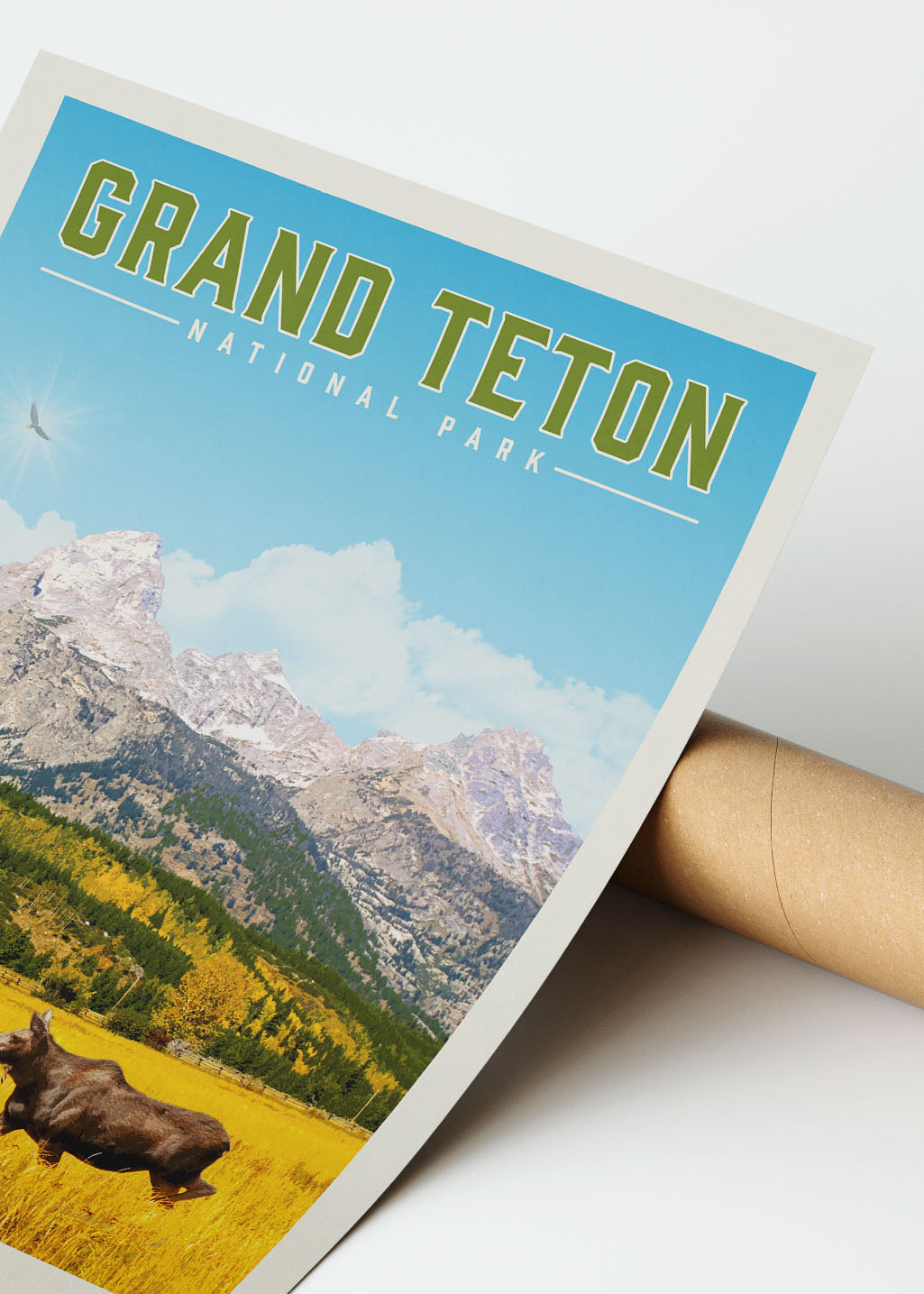Grand Teton Minimalist National Park Poster