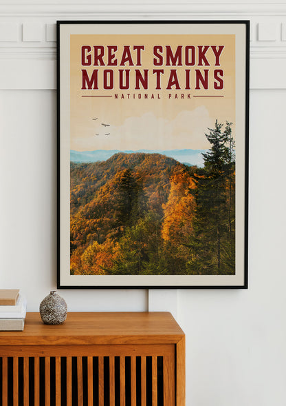 Great Smoky Mountains Vintage National Park Poster