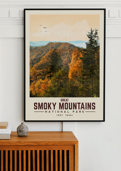 Great Smoky Mountains Minimalist National Park Poster