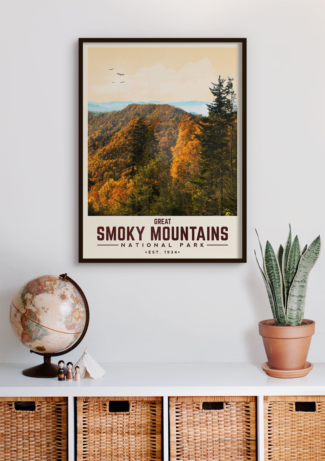 Great Smoky Mountains Minimalist National Park Poster