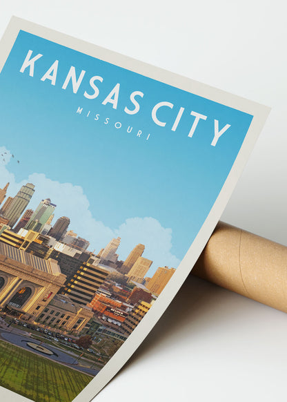 Kansas City, Missouri - Vintage Travel Poster