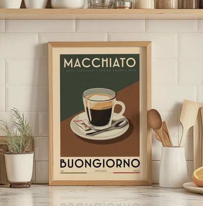 Macchiato - Vintage Coffee Poster