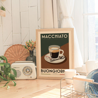 Macchiato - Vintage Coffee Poster