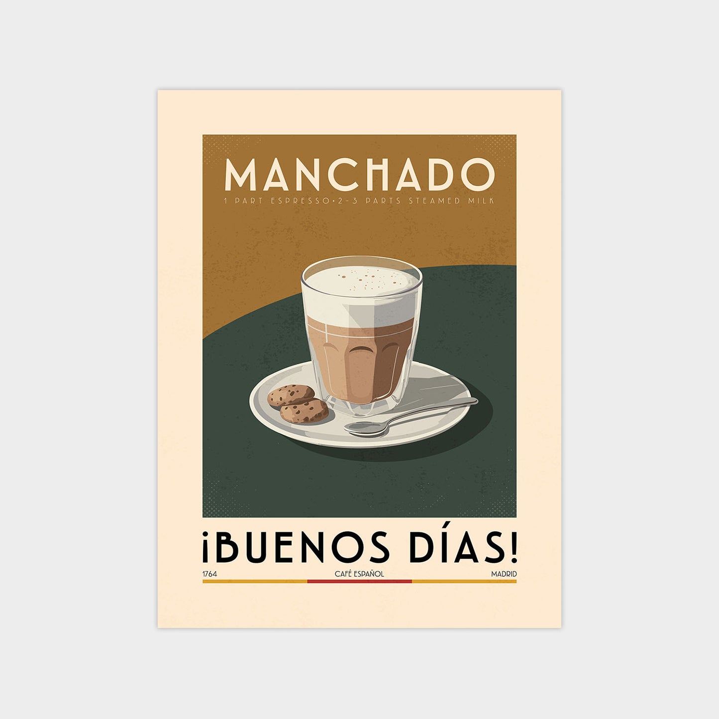 Manchado - Vintage Coffee Poster