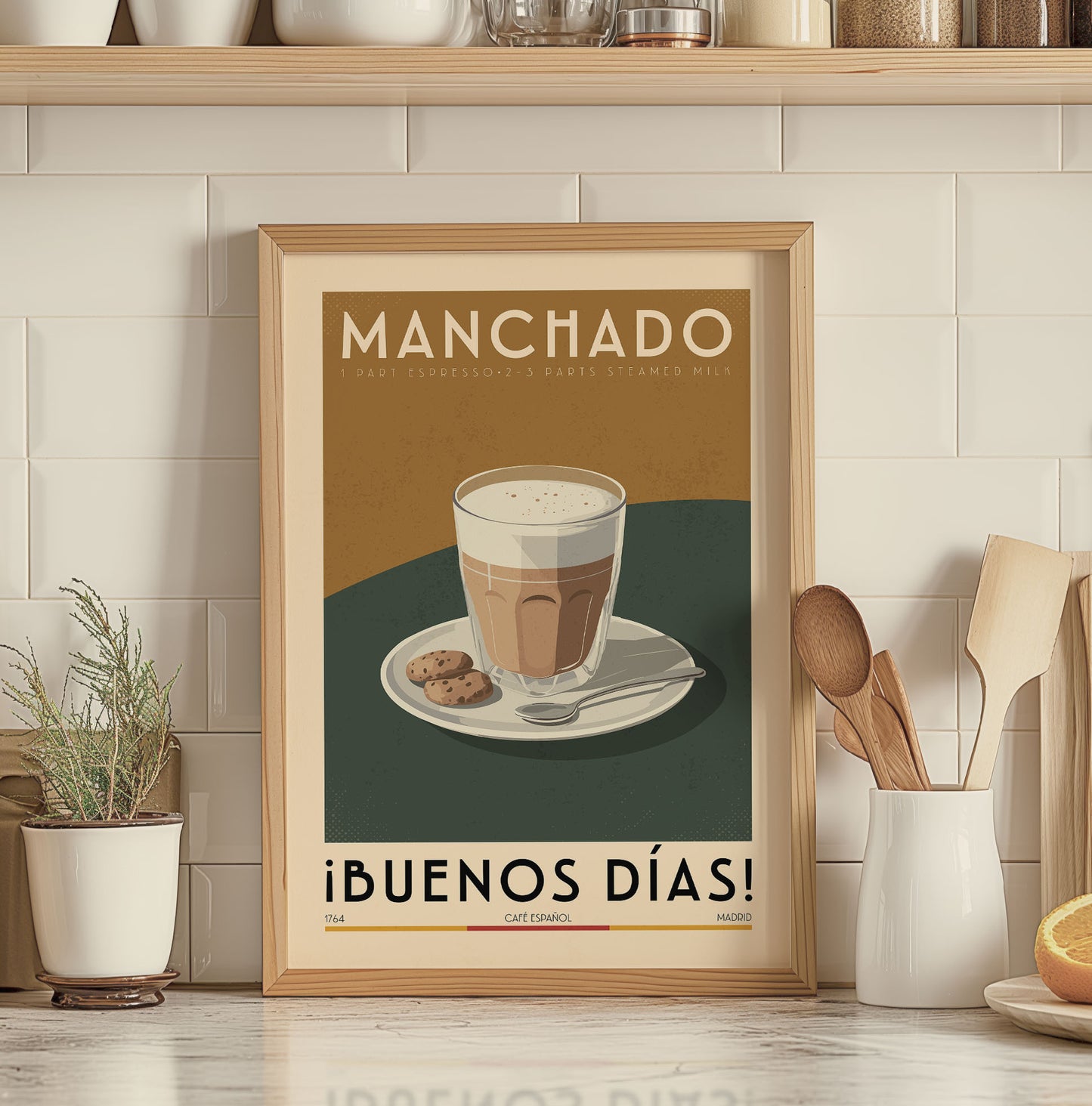 Manchado - Vintage Coffee Poster