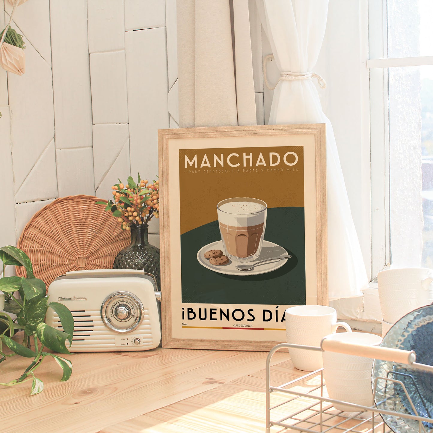 Manchado - Vintage Coffee Poster