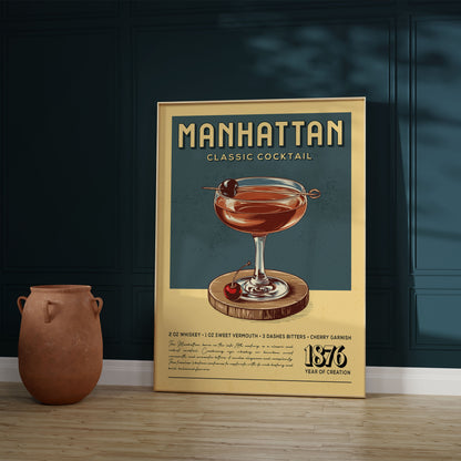 Manhattan - Classic Cocktail Poster