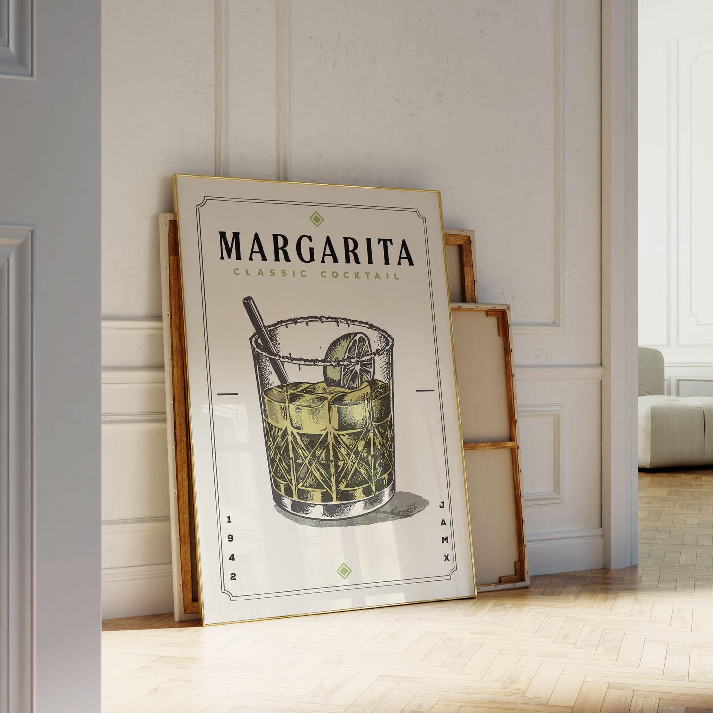 Margarita - Minimalist Cocktail Bar Art