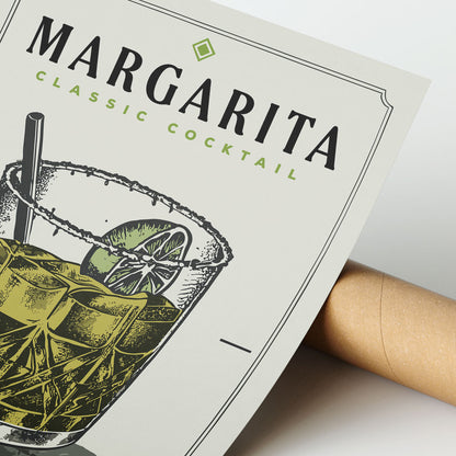 Margarita - Minimalist Cocktail Bar Art