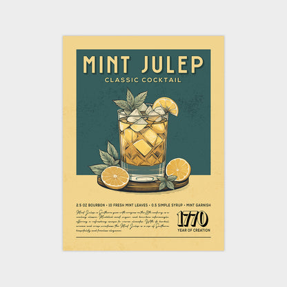 Mint Julep - Classic Cocktail Poster