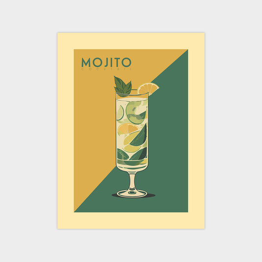 Mojito - Vintage Cocktail Poster