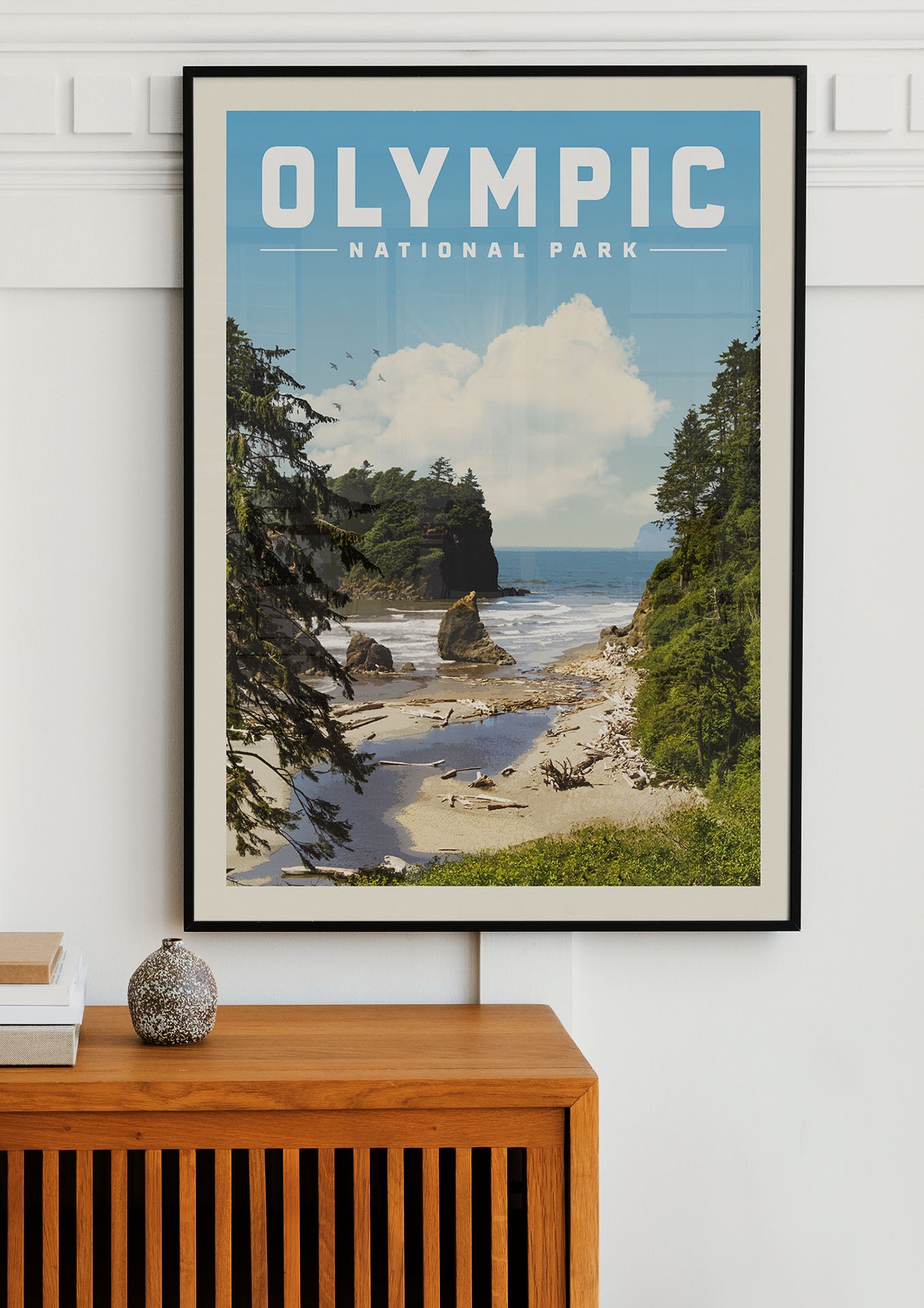Olympic Vintage National Park Poster