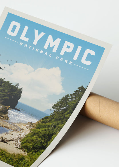 Olympic Vintage National Park Poster