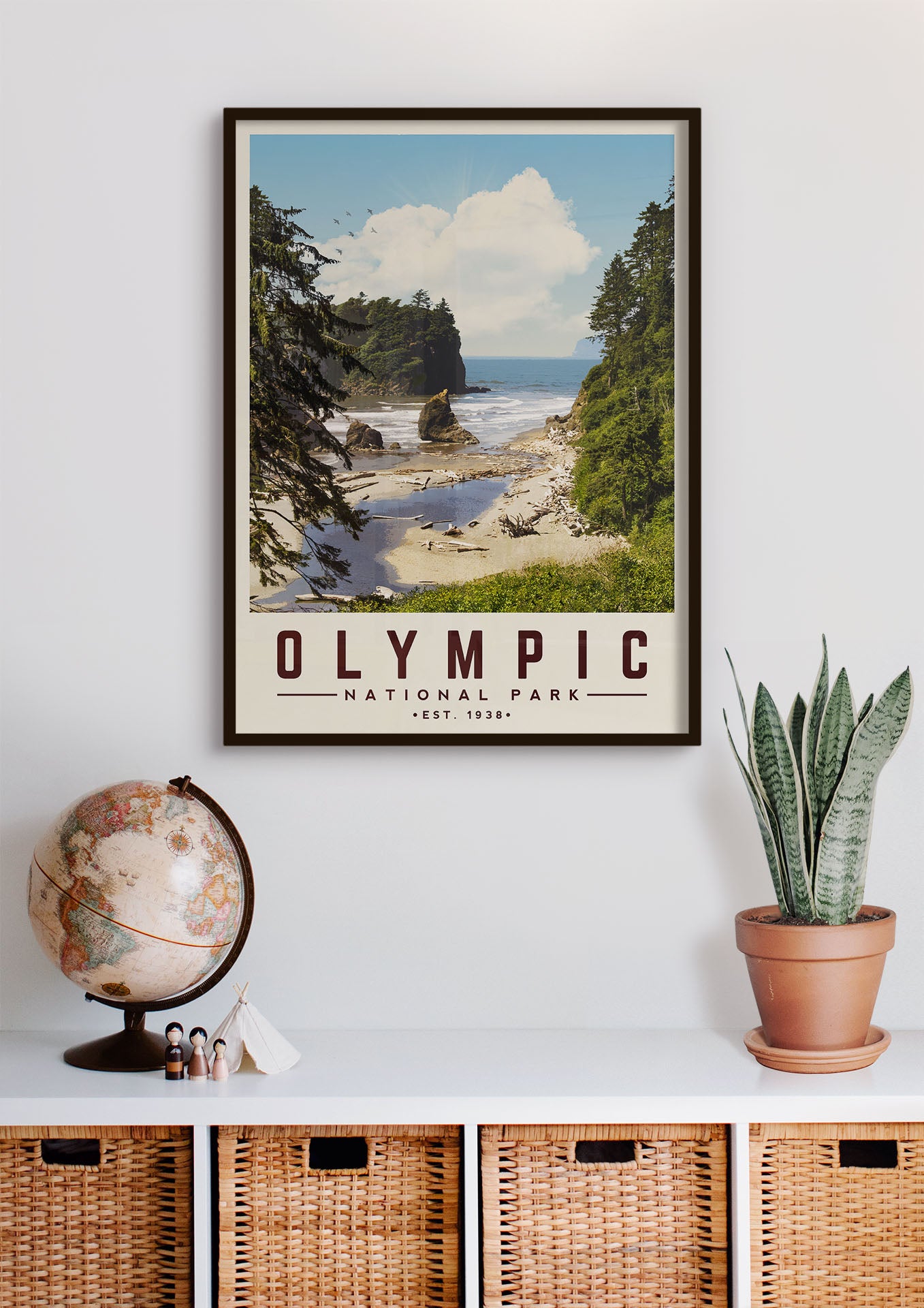 Olympic Minimalist National Park Poster