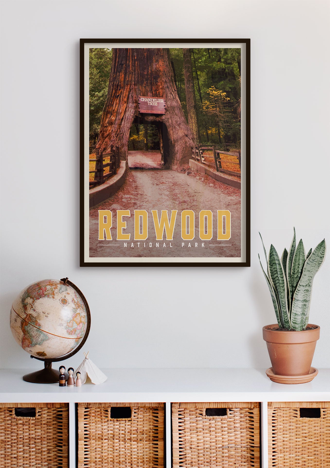 Redwood Vintage National Park Poster