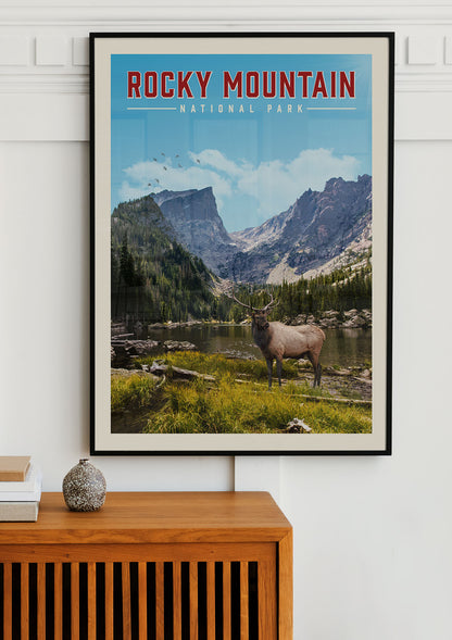 Rocky Mountain Vintage National Park Poster