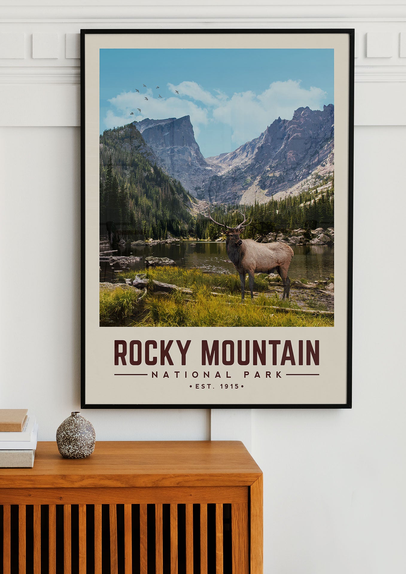 Rocky Mountain Minimalist National Park Poster