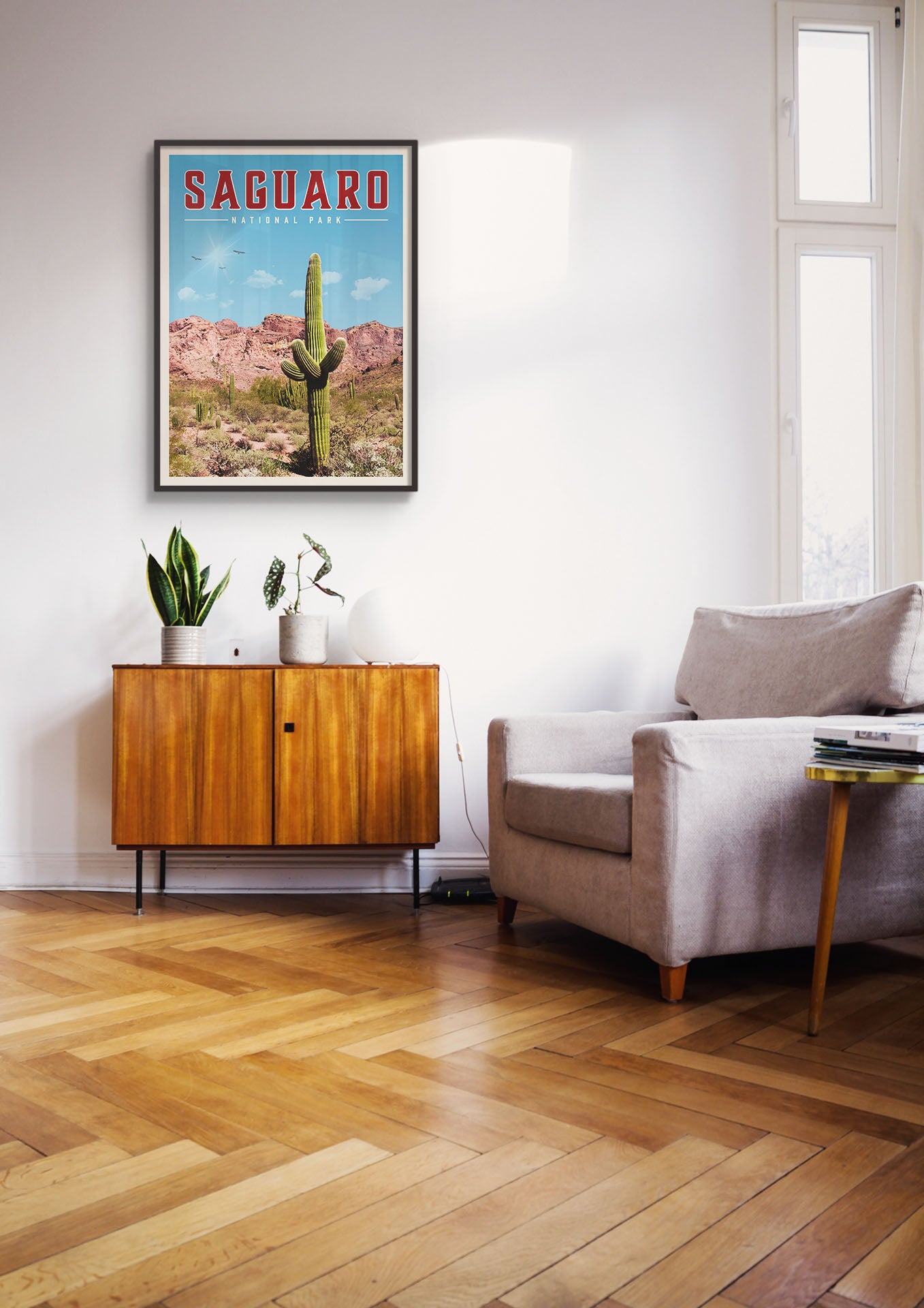 Saguaro Vintage National Park Poster