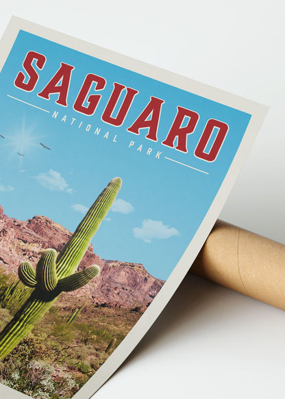 Saguaro Vintage National Park Poster