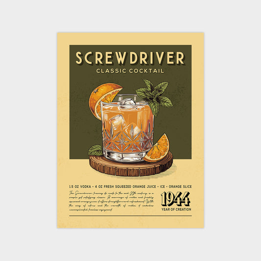 Screwdriver - Classic Cocktail Poster