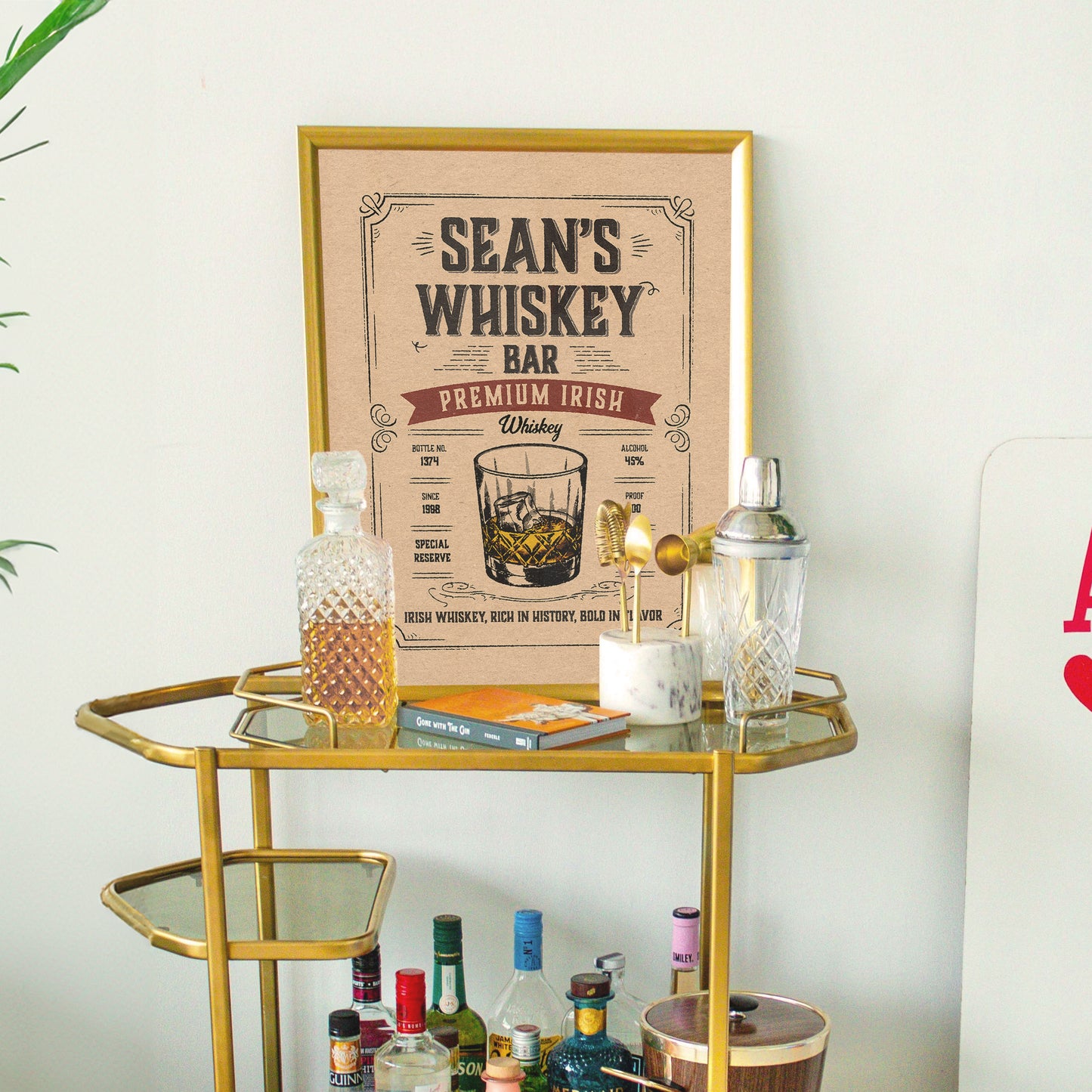 Whiskey Bar - Personalized Cocktail Bar Poster