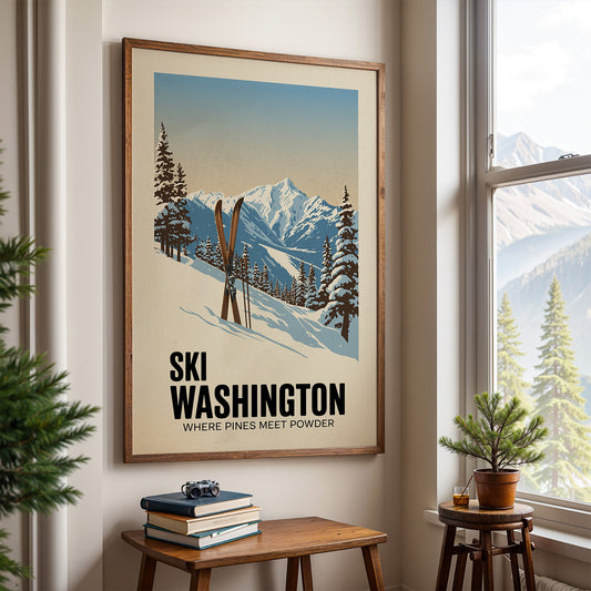Washington - Vintage Ski Poster