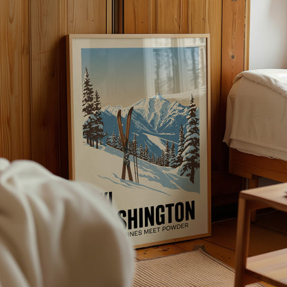 Washington - Vintage Ski Poster