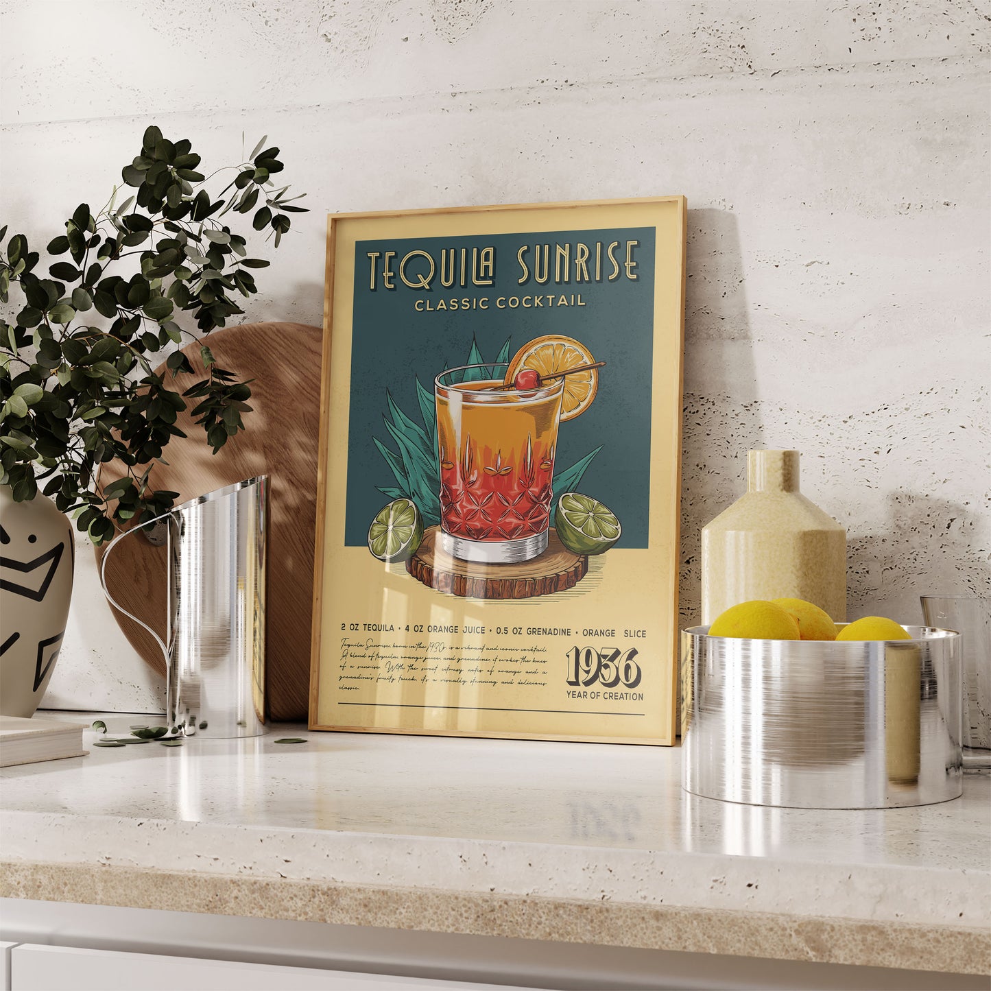 Tequila Sunrise - Classic Cocktail Poster