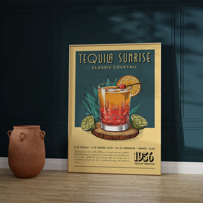 Tequila Sunrise - Classic Cocktail Poster