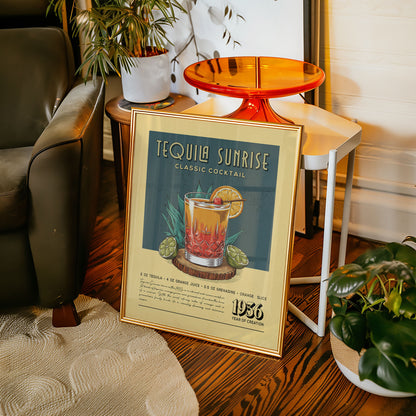 Tequila Sunrise - Classic Cocktail Poster