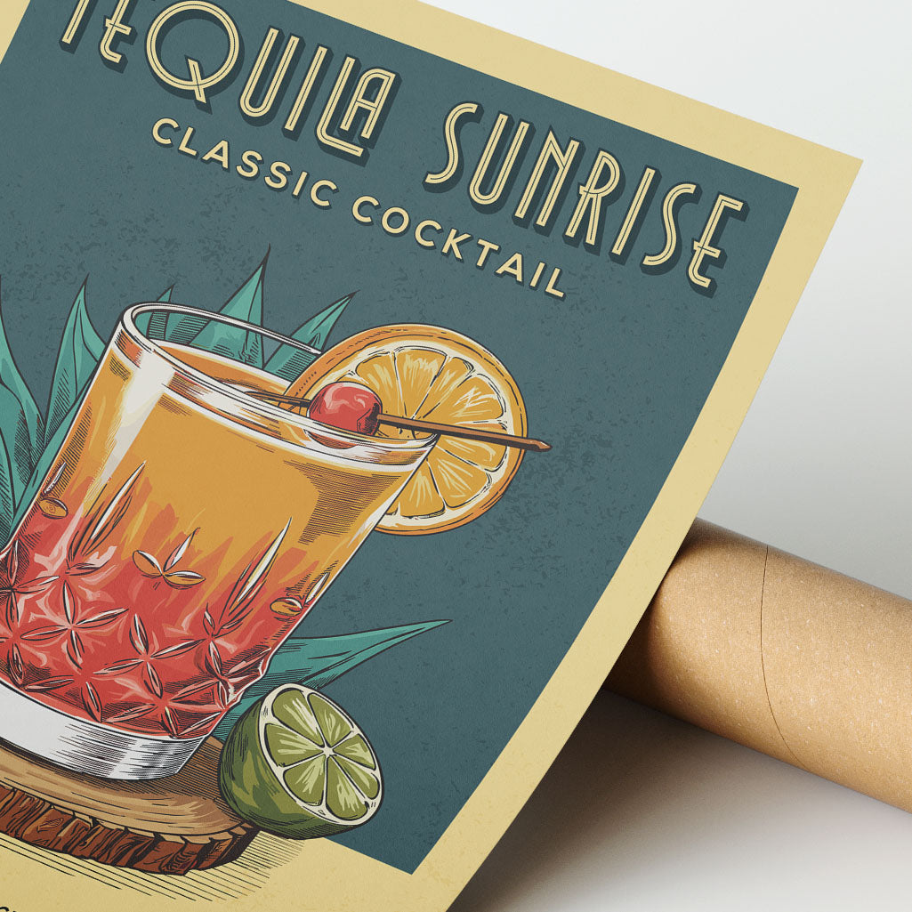 Tequila Sunrise - Classic Cocktail Poster