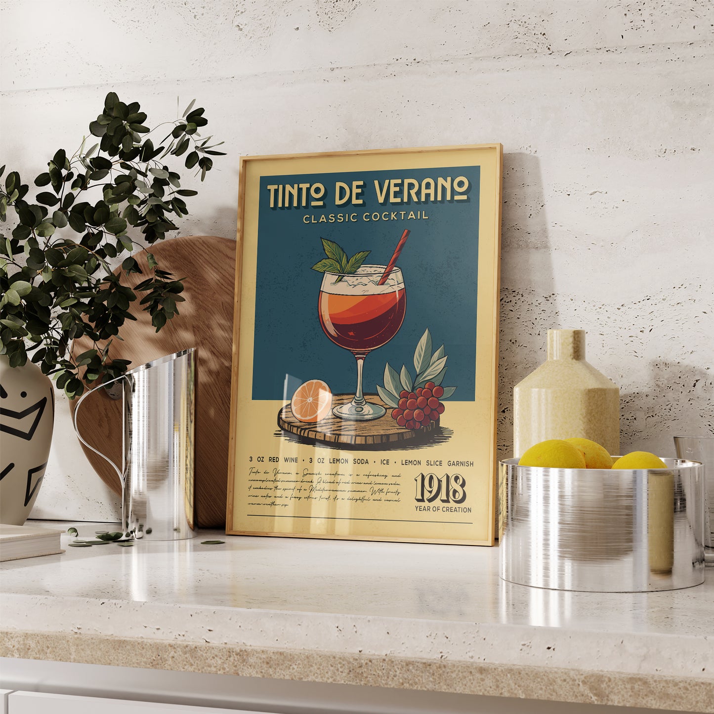 Tinto De Verano - Classic Cocktail Poster