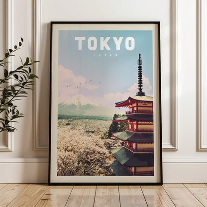 Tokyo, Japan - Vintage Travel Poster