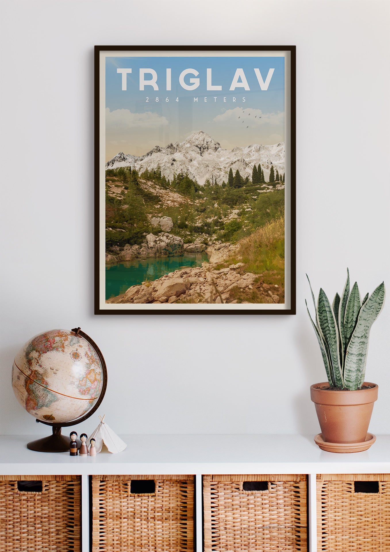 Mount Triglav, Slovenia - Vintage Travel Poster