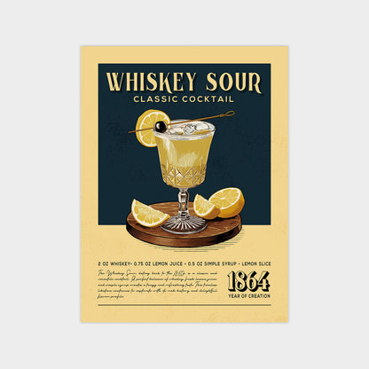 Whiskey Sour - Classic Cocktail Poster