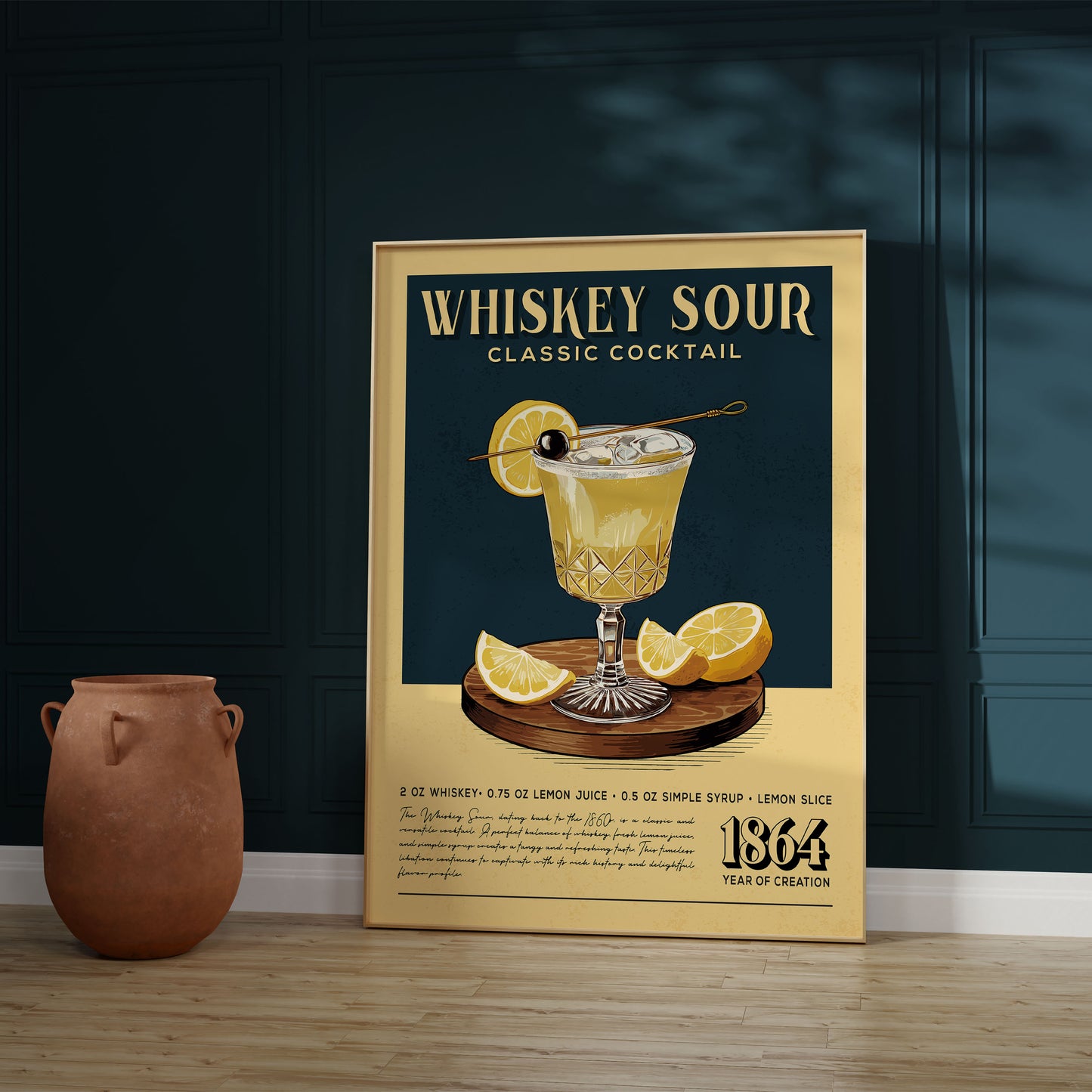 Whiskey Sour - Classic Cocktail Poster