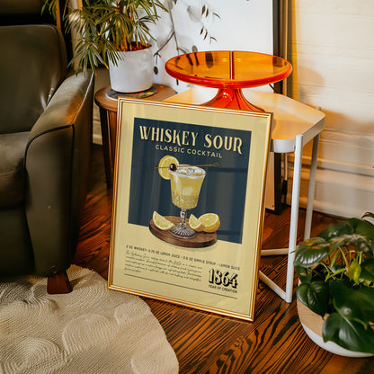 Whiskey Sour - Classic Cocktail Poster