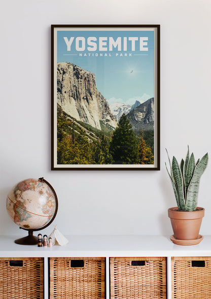 Yosemite Vintage National Park Poster